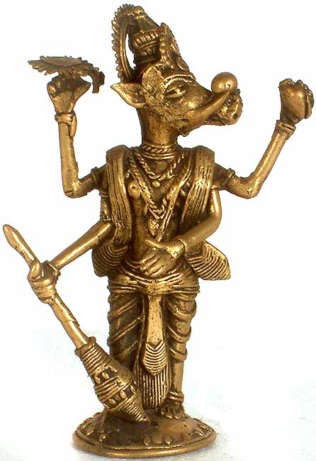 Varaha Incarnation of Lord Vishnu (Tribal Sculpture)