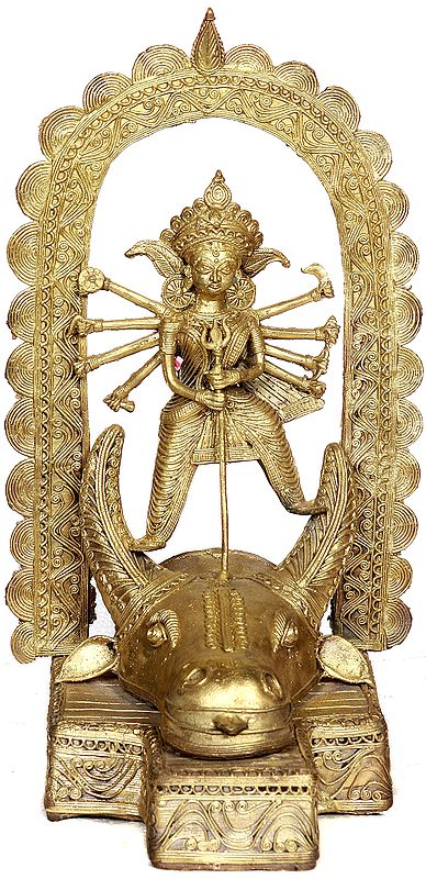 Mahishasura Mardini (Tribal Sculpture from Bastar)