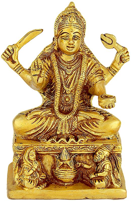 5" Santoshi Mata In Brass | Handmade | Made In India