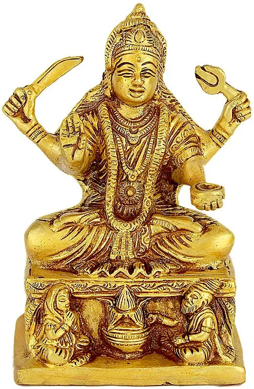 5" Santoshi Mata In Brass | Handmade | Made In India