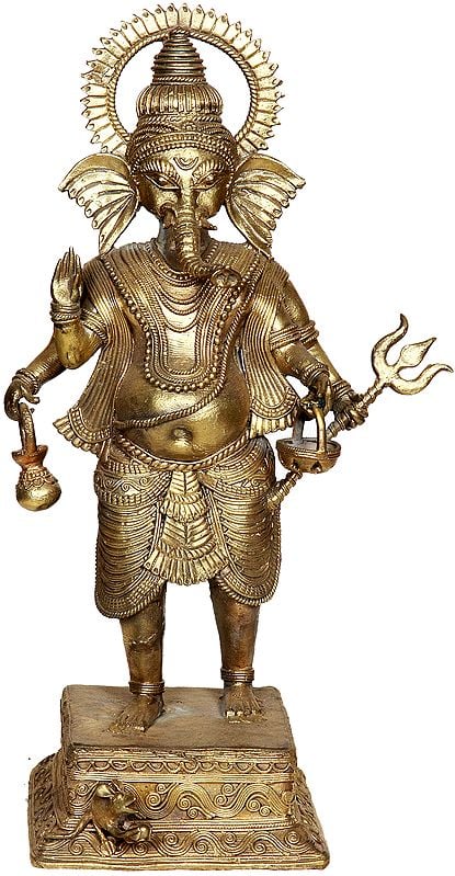 Lord Ganesha as a Sannayasi (Tribal Sculpture from Bastar)