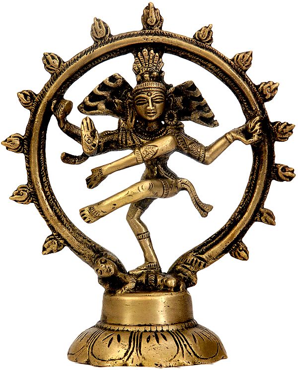 5" Brass Nataraja Sculpture | Handmade | Made in India