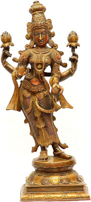 Brass Image of Goddess Padmavati