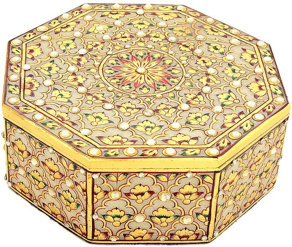 Decorative Marble Box with Cover