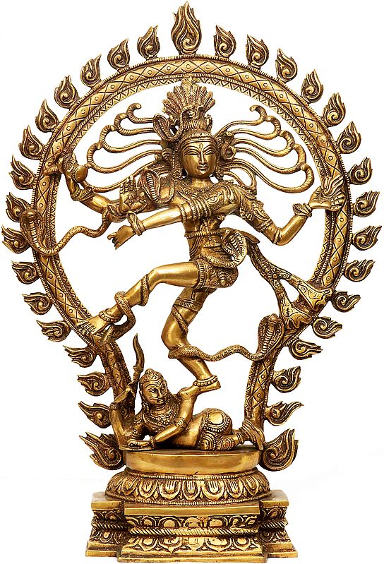 21" Nataraja: Direct in Impact, Yet Cosmic in Implication In Brass | Handmade | Made In India