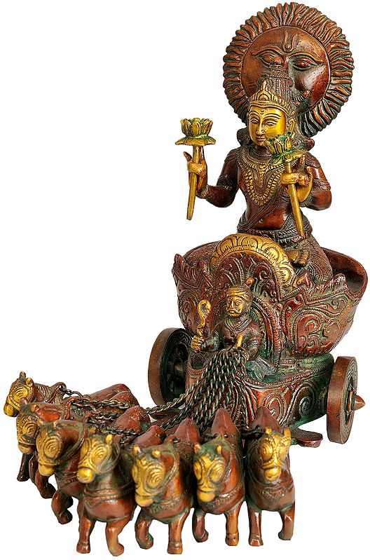 11" Surya - The Sun God In Brass | Handmade | Made In India