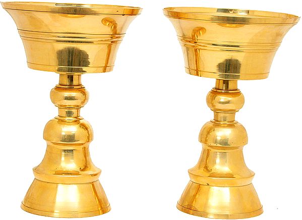 Pair of Monastery Butter Lamps
