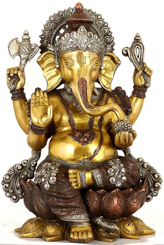 Chaturbhuja Ganesha Anugraha-Murti | Exotic India Art