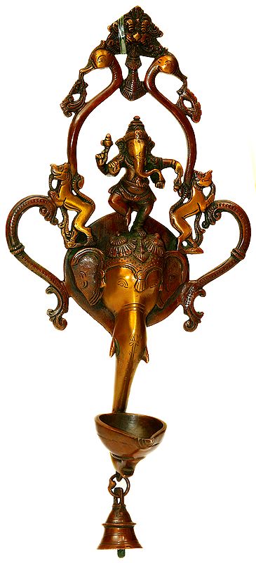 Lord Ganesha Lamp and Bell