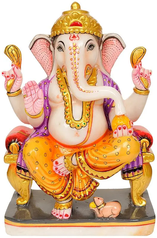 Lalitasana Ganesha Blesses Devotees
