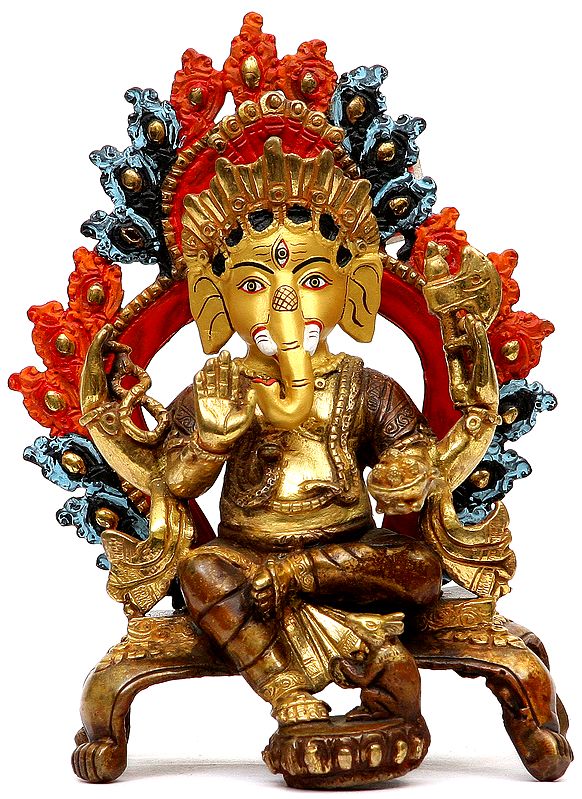 Nepalese Form of Enthroned Ganesha