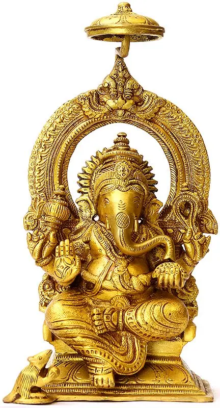 Lord Ganesha Seated on Throne