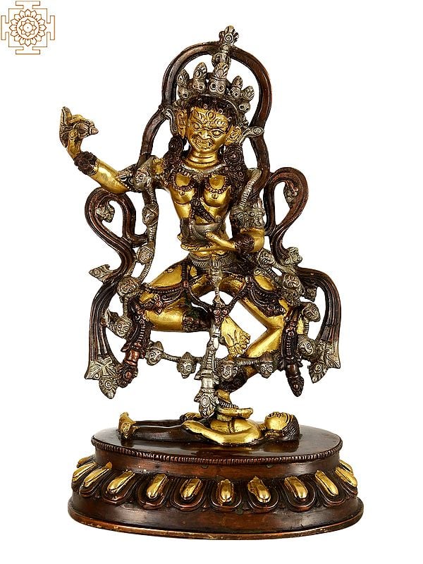 12" Tibetan Buddhist Deity- Goddess VajraDakini In Brass | Handmade | Made In India