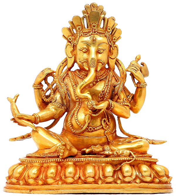 Seated Ganesha with Radish