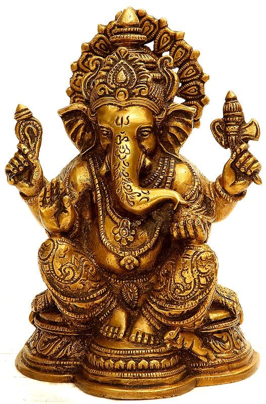 Lord Ganesha Seated in Maharaja-Lila-Asana