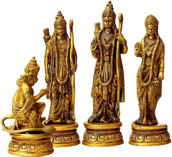 9" Shri Rama Durbar In Brass | Handmade | Made In India