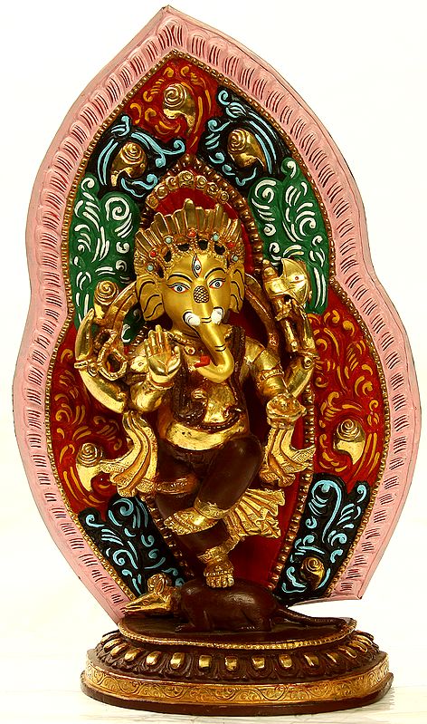 Lord Ganesha Dancing on Rat