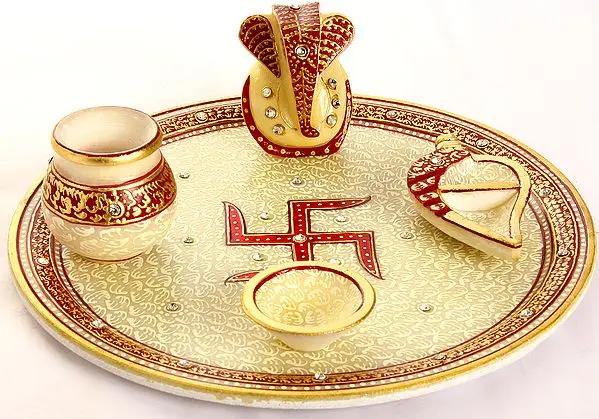 Lord Ganesha Puja Thali (with Box)