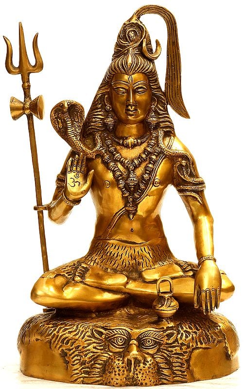 18" Gangadhara Shiva In Brass | Handmade | Made In India