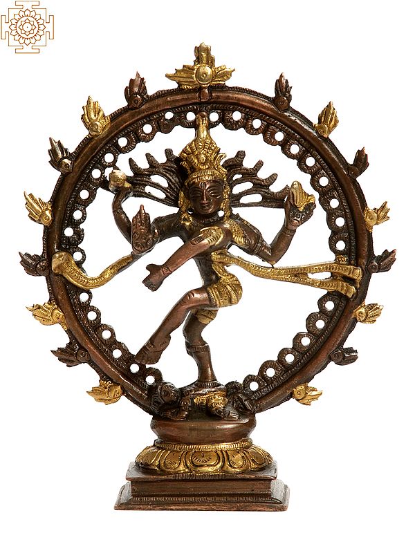 6" Nataraja Statue in Brass | Handmade Idols | Made in India