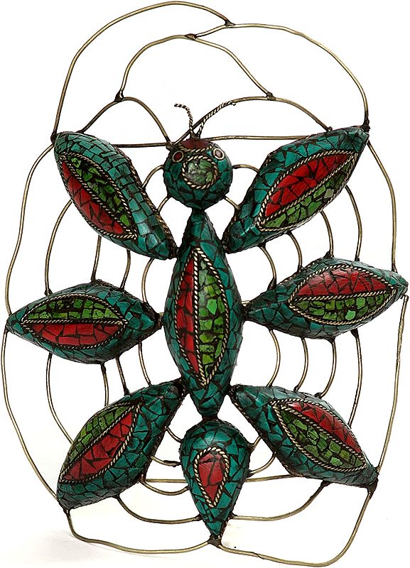 7” Inlay Insect in Brass | Handmade | Made in India