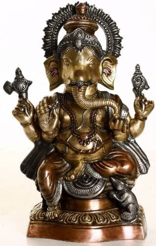 17" Ekadanta Ganesha In Brass | Handmade | Made In India
