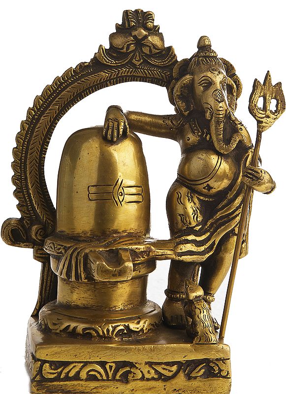 Lord Ganesha Guarding Shiva-Linga
