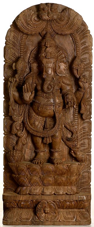 Wood-Sculpture of Lord Ganesha