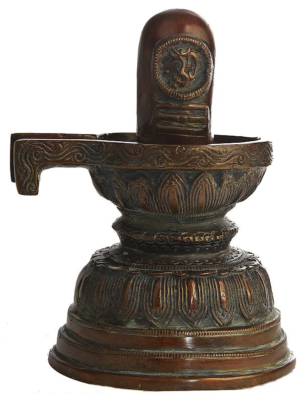 6" Brass Shiva Linga Sculpture | Handmade | Made in India