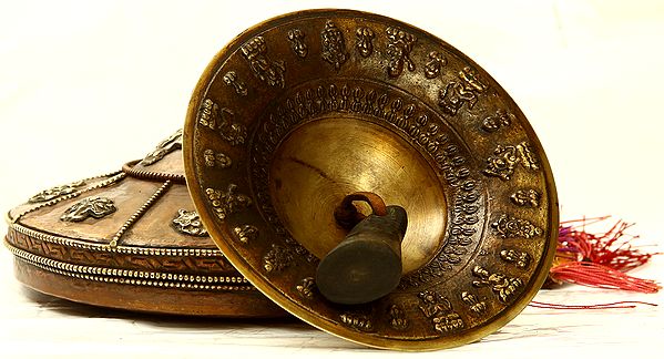 Tibetan Buddhist Monastery Cymbals with Case