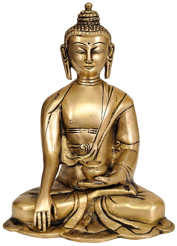6" Lord Buddha in Bhumisparsha Mudra | Handmade Brass Statues | Made in India