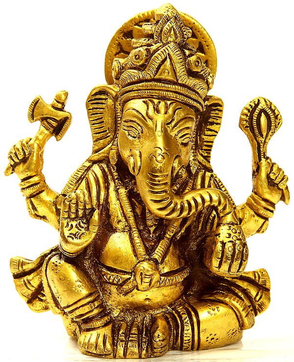 Lord Ganesha Enjoying Modak