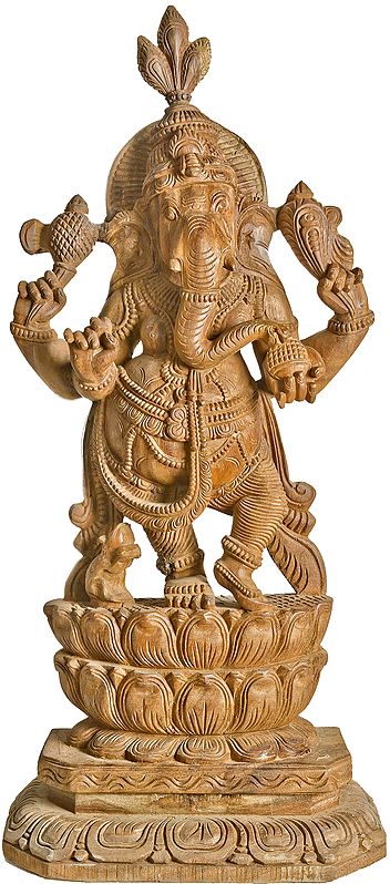Lord Ganesha Dancing on Lotus