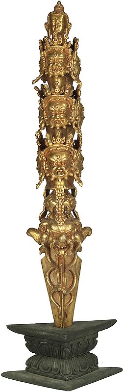 Mahakala Phurpa with the Buddha Head Atop