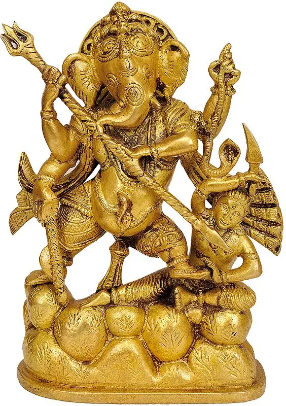 Lord Ganesha Annihilating Demon