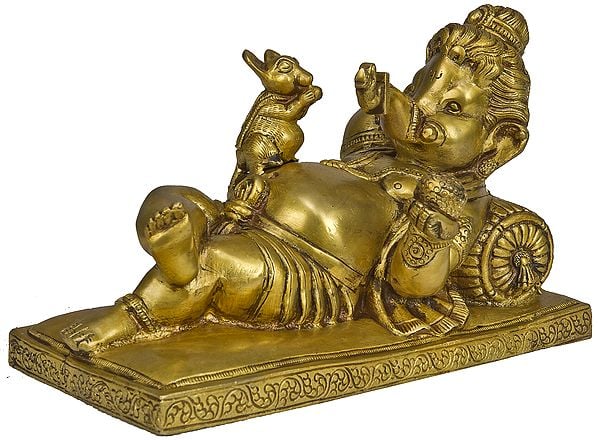 Reclining Ganesha with His Rat
