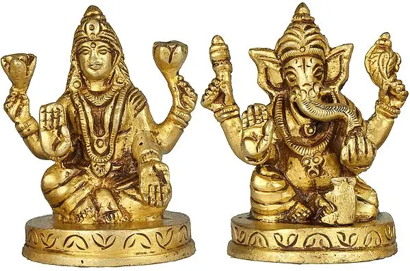 Lakshmi Ganesha (Small Sculpture)