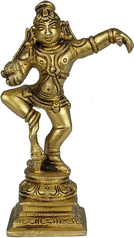3" Laddoo Gopala In Brass | Handmade | Made In India