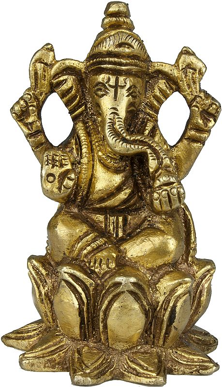Kamalasana Ganesha (Small Statue)