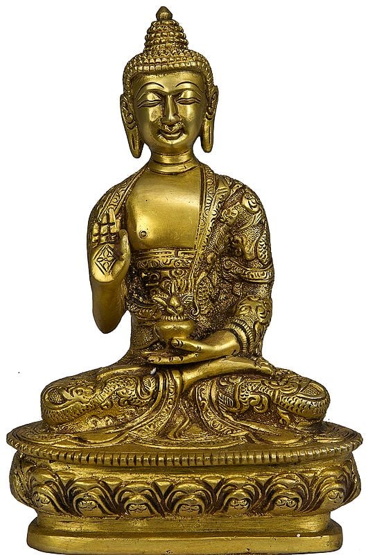 Lord Buddha Preaching His Dharma (Robes Engraved with Auspicious Symbols)