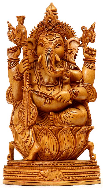 Lord Ganesha Playing a Musical Instrument