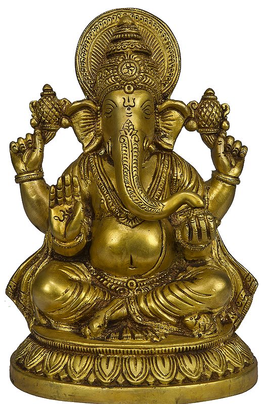 Lord Ganesha Seated in Padmasana
