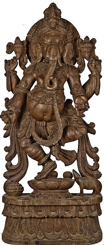 Lord Ganesha Engaged in Dance