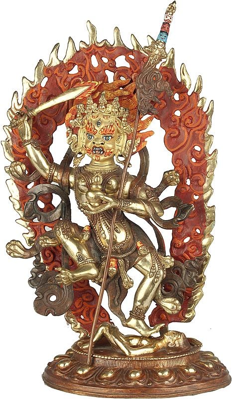 Dakini with Wisdom Sword, Nectar Vase and Khatavanga
