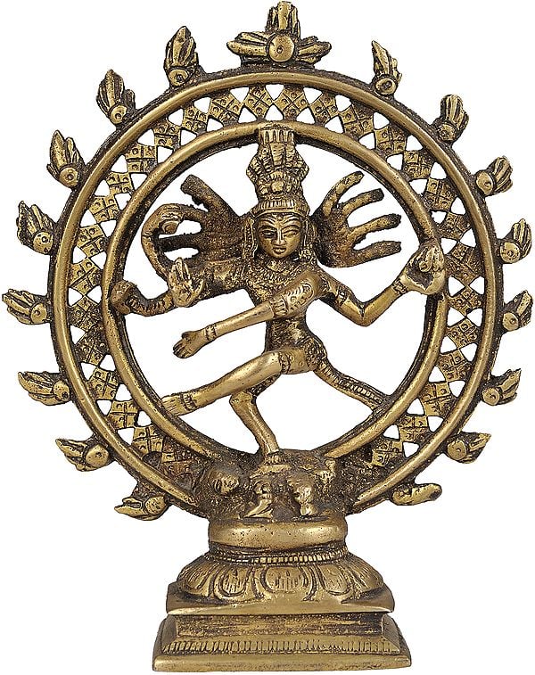 6" Nataraja Sculpture in Brass | Handmade | Made in India