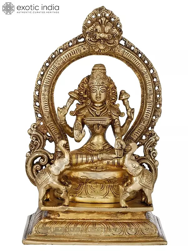 11" Lakshmi as Kamala Brass Idol | Handmade | Made In India