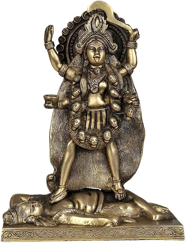 10" Kali as Bhairavi In Brass | Handmade | Made In India