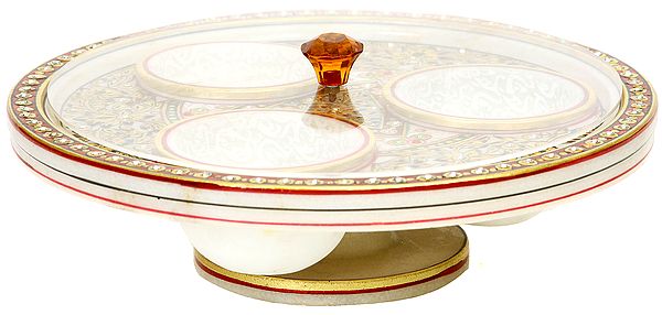 Set of Three Dry-Fruits Bowls with Transparent Lid