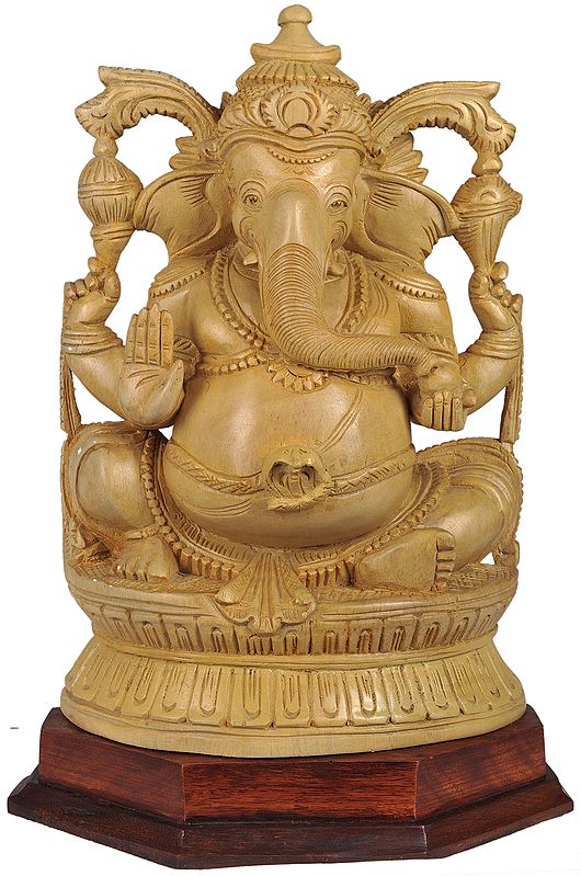 Lord Ganesha Granting Abhaya to His Devotees