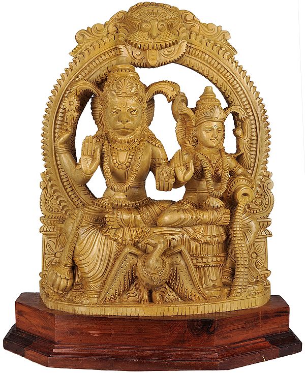 Lord Narasimha with Goddess Lakshmi
